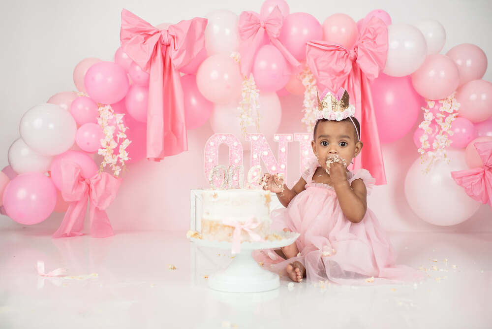 First birthday cake smash photography session, Douglasville GA